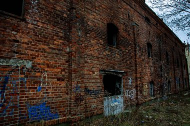 Bieczyce 'deki bir tahıl fabrikasının kalıntıları.