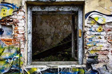 Bieczyce 'deki bir tahıl fabrikasının kalıntıları.