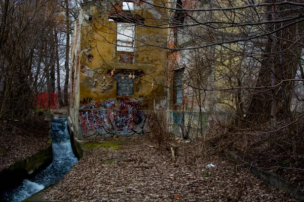 Ruins Grain Mill Bieczyce — Stock Photo, Image