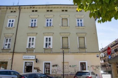 Bieczyce 'deki bir tahıl fabrikasının kalıntıları.