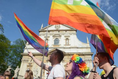 Krakow 'da LGBT yürüyüşü