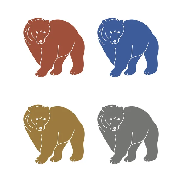 棕色的熊 （套） 07 — 图库矢量图片
