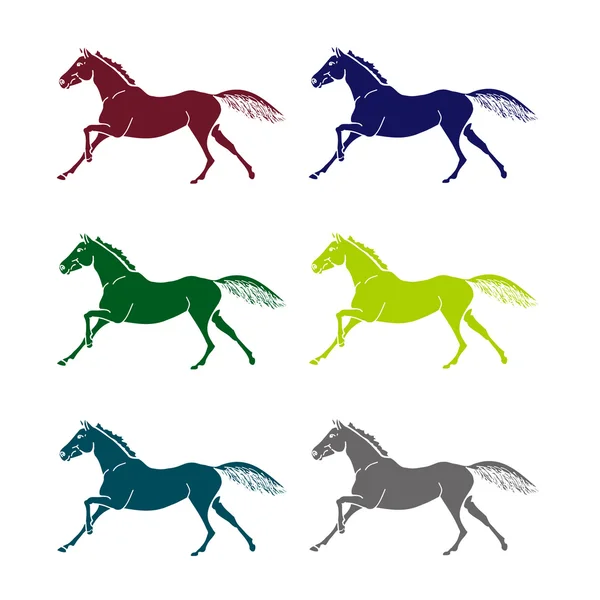 Logo - een galopperend paard — Stockvector