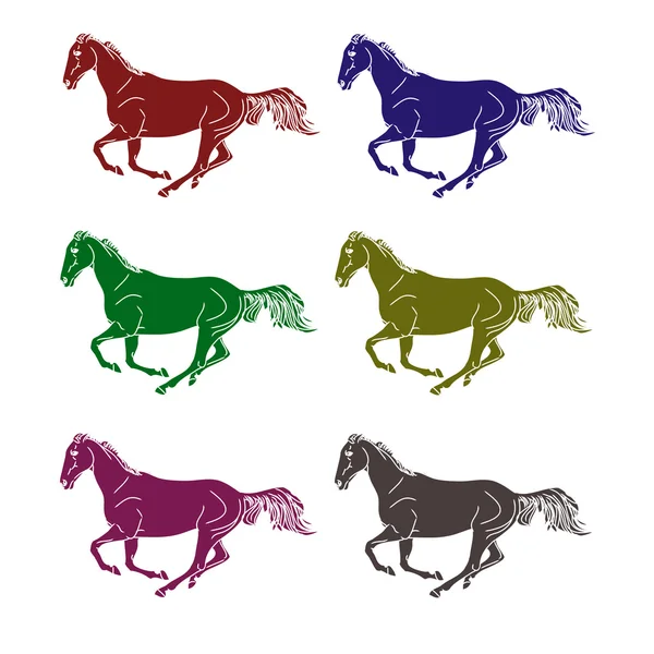 Logo - galopujący koń — Wektor stockowy