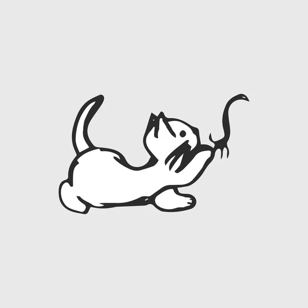 Gatito blanco divertido 0 — Archivo Imágenes Vectoriales