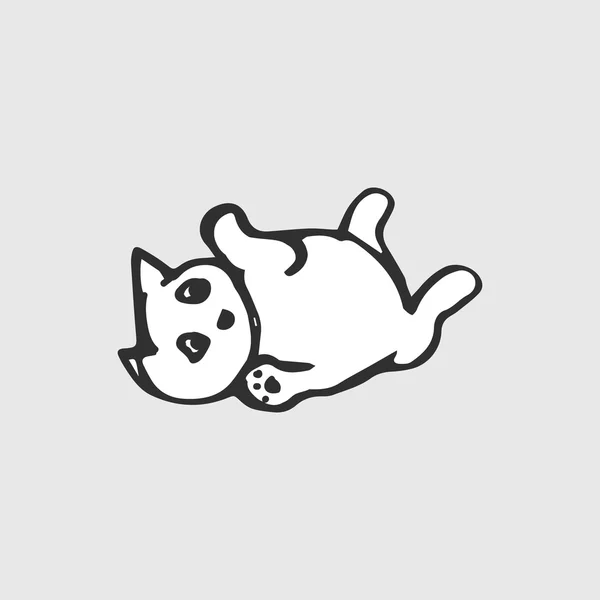 Gatito blanco divertido 2 — Vector de stock