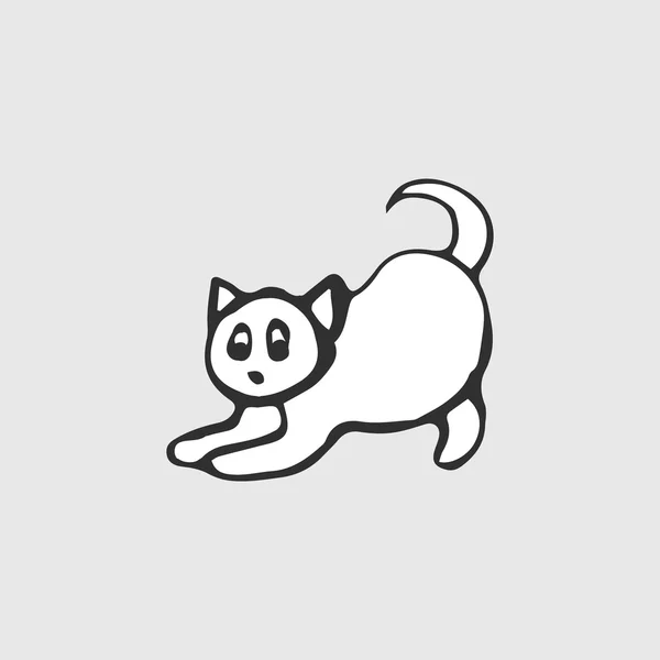 Gatito blanco divertido 6 — Vector de stock