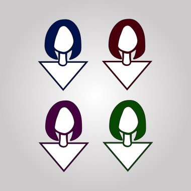 Kız saç modeli Kare (set)