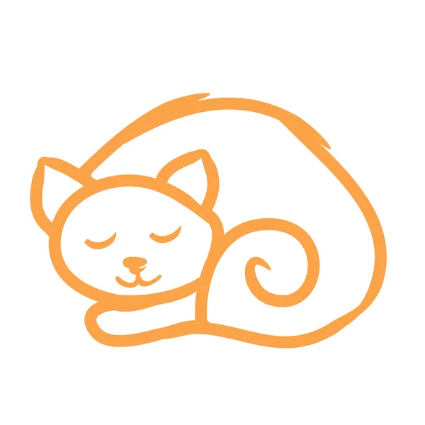 Roztomilý kočka spí — Stockový vektor