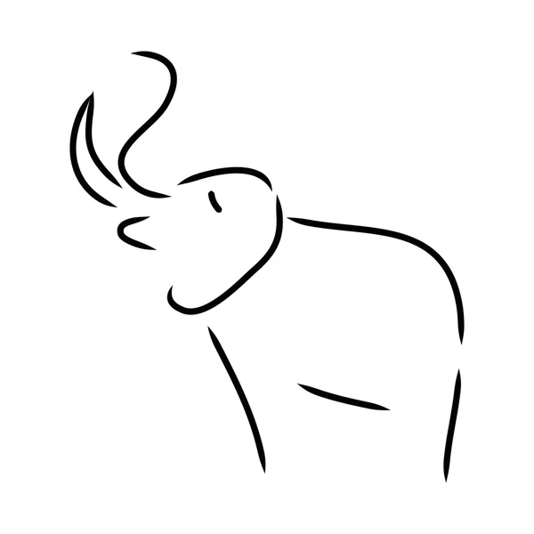 El símbolo del elefante — Vector de stock