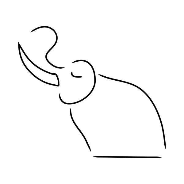 Le symbole de l'éléphant — Image vectorielle