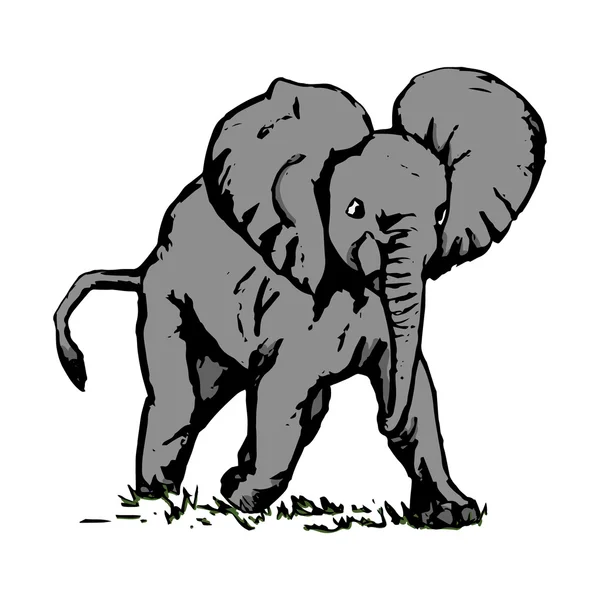 Petit modèle d'éléphant — Image vectorielle