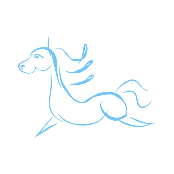 Divertido dibujo de caballo — Vector de stock