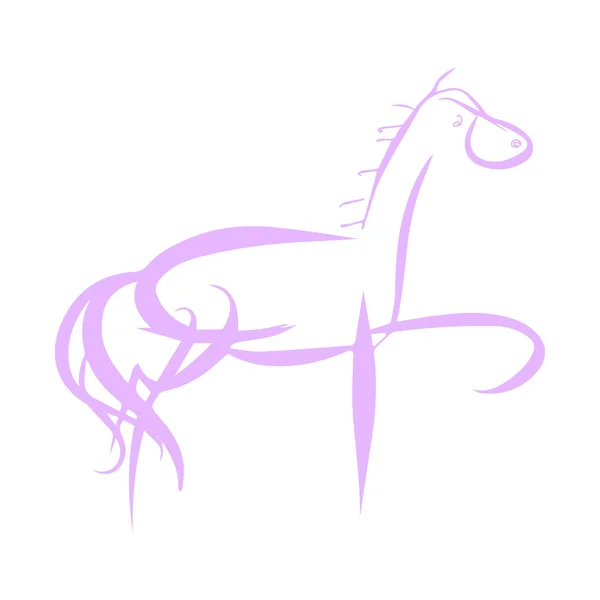 Desenho de cavalo engraçado — Vetor de Stock