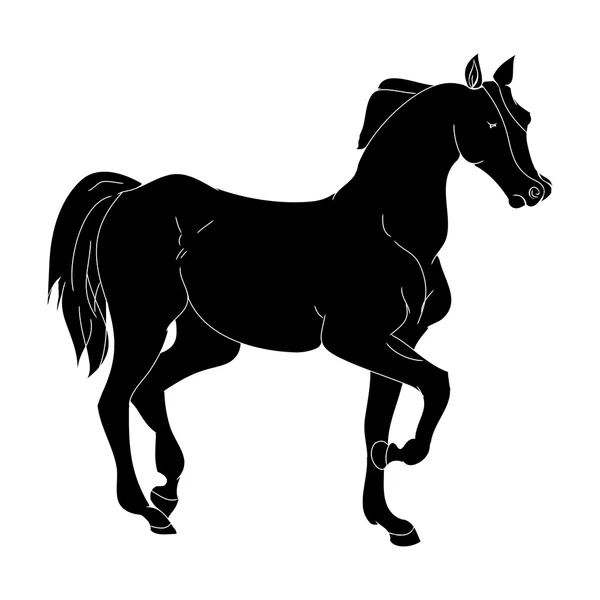 Silueta de caballo encanto — Vector de stock