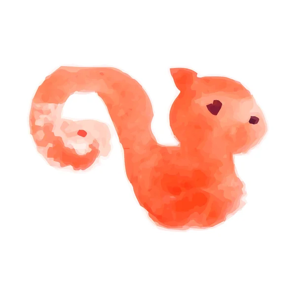 다람쥐 (컬렉션 동물) 수채화 — 스톡 벡터