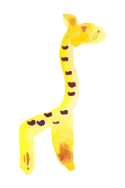 Girafa engraçada (coleção de animais) aquarela — Vetor de Stock
