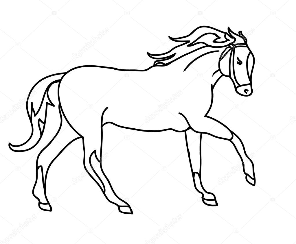 The silhouette of a horse gallop (black outline) Stock Vector Image by ©Mila_Endo #96421562 The silhouette of a horse gallop (black outline) Stock Vector Image by ©Mila_Endo #96421562