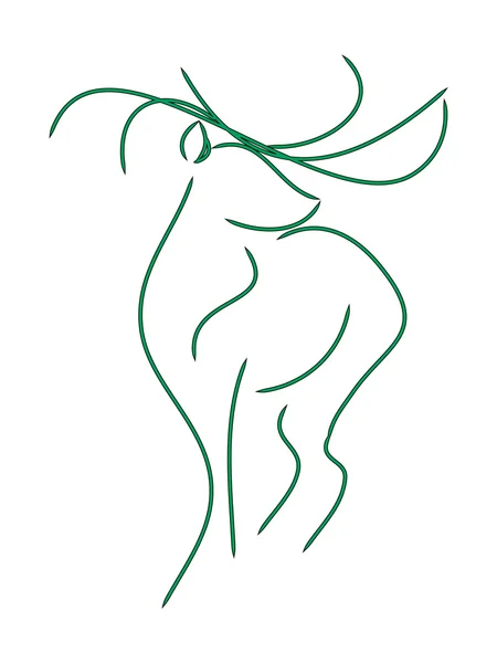 Cerf symbole Ne — Image vectorielle