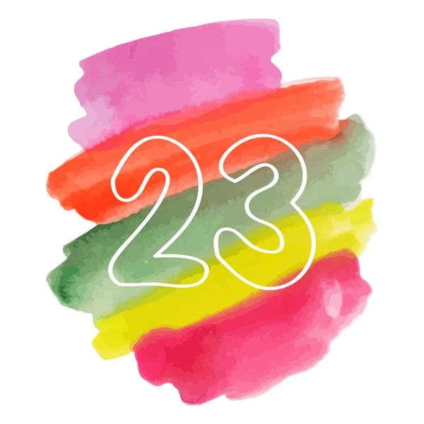 23 Aquarellzeichnungen — Stockvektor