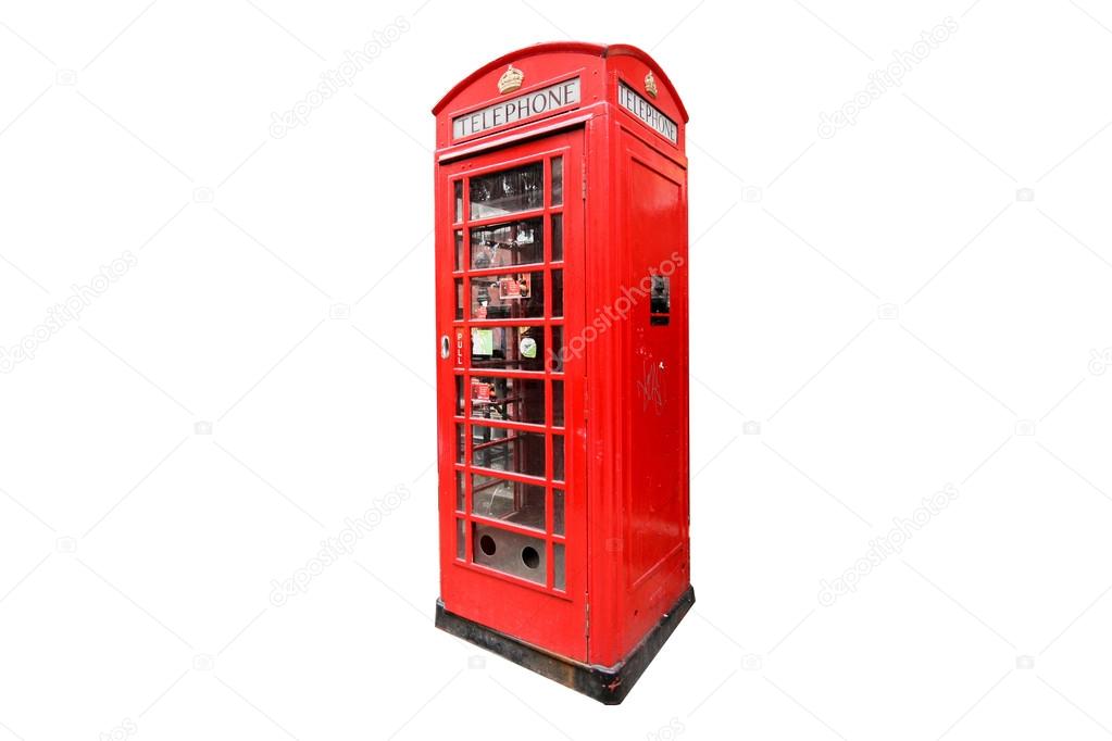Isolated Payphone with white color background