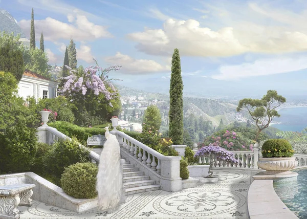 view from the garden of the palace