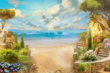 Duvar Caddesi Deniz Bahçesi Çiçekleri eski