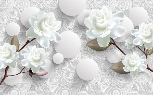 3D WALLPAPER tasarım çiçeği