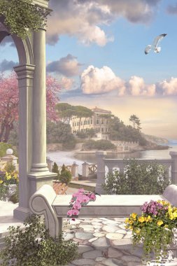 Tepeden şehrin manzarası