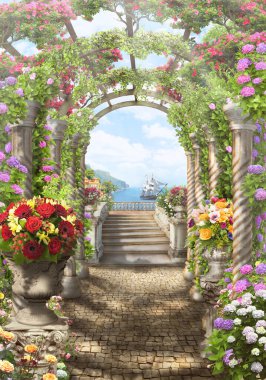 Duvar Caddesi Deniz Bahçesi Çiçekleri eski