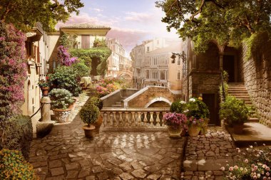 Ada şehrinde bir sokak