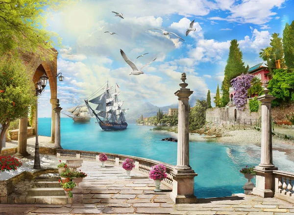 Duvar Caddesi Deniz Bahçesi Çiçekleri eski