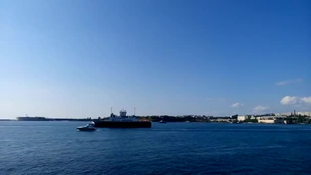 Високого трафіку судів в затоці Чорного моря — стокове відео