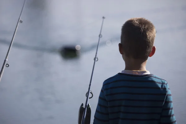 Baba ve oğul Balık tutma