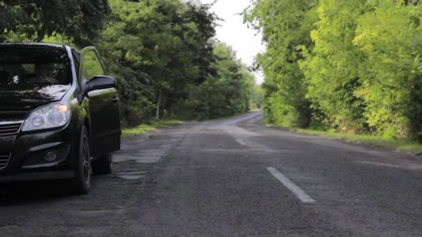 Homme d'affaires près de la voiture — Video