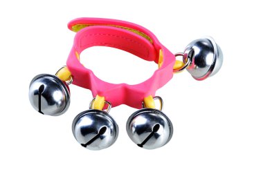 Beyaz arka plan üzerinde izole el çan.