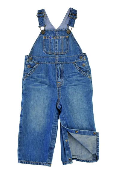 Детский джинсовый комбинезон — стоковое фото