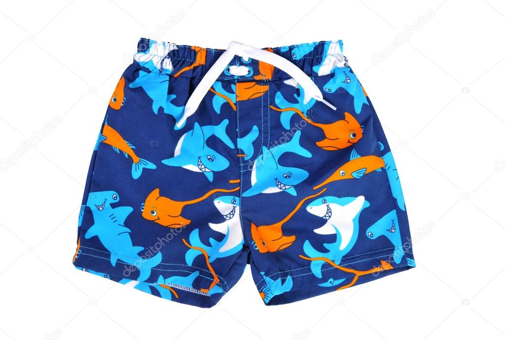 Blue shorts for swimming