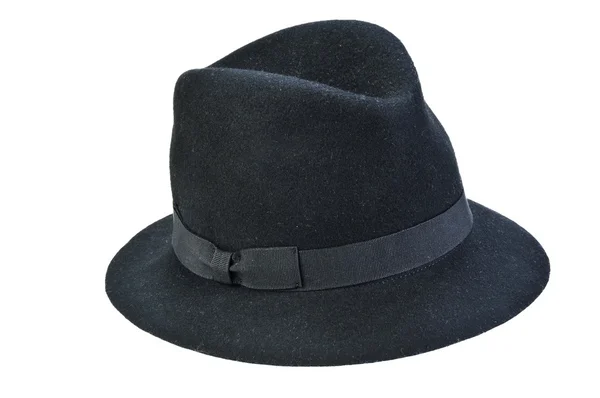 Fekete fedora kalap — Stock Fotó