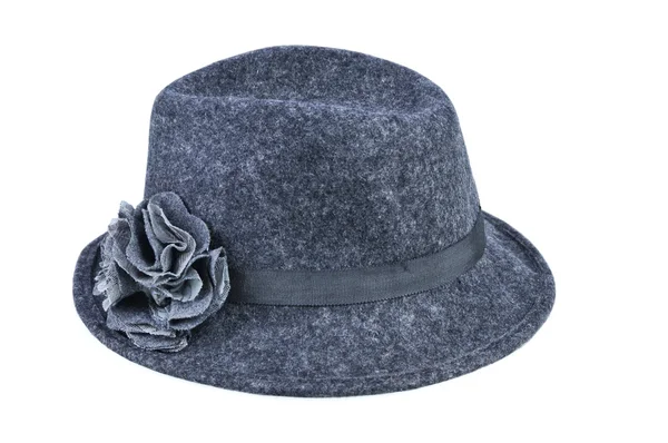 Fedora gris para mujer — Foto de Stock