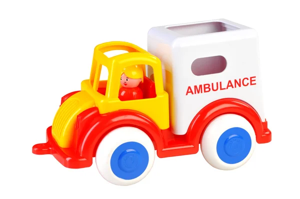 Kleurrijke speelgoed auto-ambulance. — Stockfoto