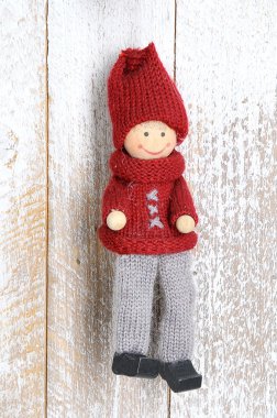 Örme küçük Noel el yapımı bebek