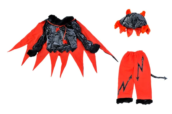 Halloween outfit - little devil, on isolated background — Stock Photo, Image