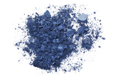 Mavi göz farı ezilmiş örnek üzerinde beyaz izole