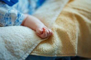 Bebeklerin elinin yakın çekimi