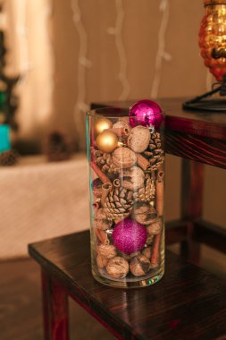 christmas stuff. shot made with shalow depth of field. selective focus. 2016 clipart