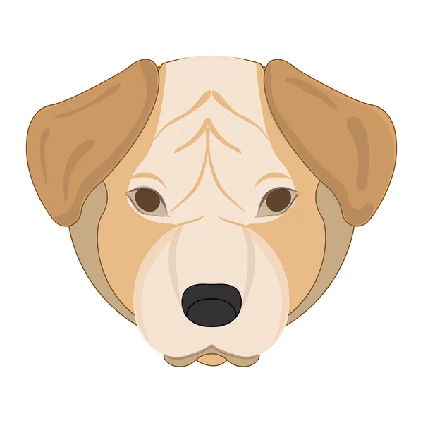 Векторная иллюстрация головы собаки на белом фоне. Мастиф . — стоковый вектор
