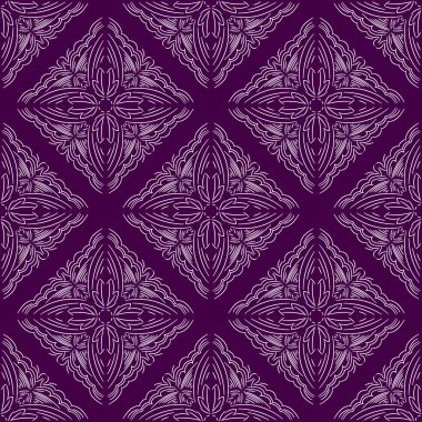 Geometrik vektör seamless modeli. Mandala oryantal arka plan. Vektör çizim.