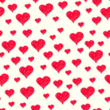 El çizimi kalp pürüzsüz desen. 