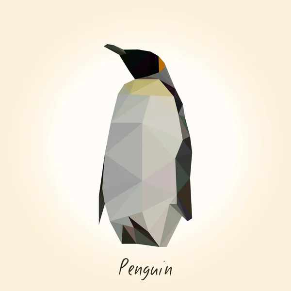Düşük Poli penguen. Düşük çokgen penguen.